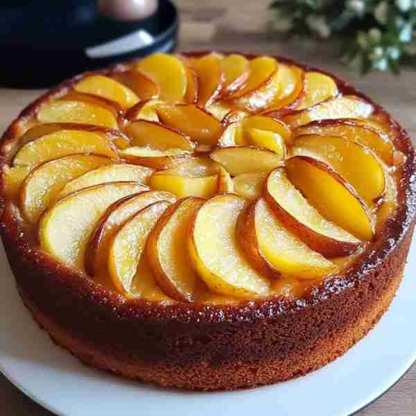 Peach Upside-Down Cake Ingredients: For the caramel topping: 1/4 cup (60 g) butter 1/2 cup (100 g) b...
