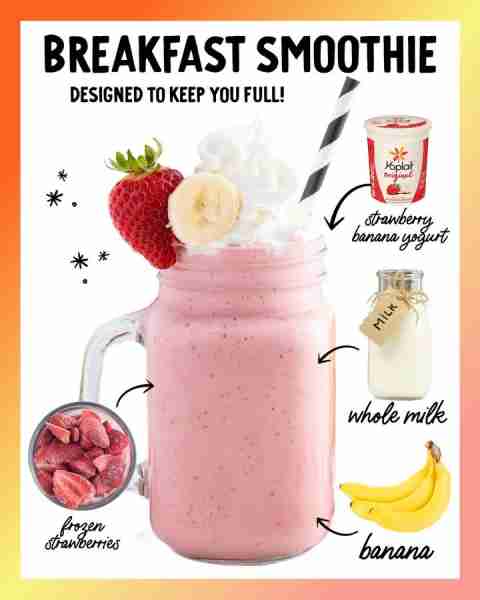 Ready in minutes!! Strawberry banana smoothie for breakfast🍌🍓🥤 INGREDIENTS 2 cups frozen strawber...