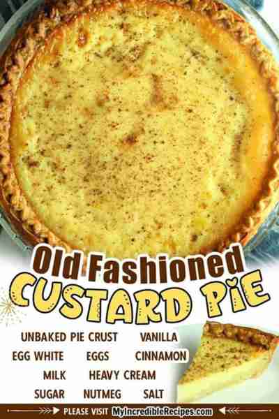 Our Grandma’s Delicious Pie! 🥮💖 Old Fashioned Cream Custard Pie! Love! RECIPE BELOW!
