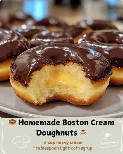 🍩 Homemade Boston Cream Doughnuts 🍮 Ingredients For the Vanilla Pastry Cream: 2 cups whole milk ½...