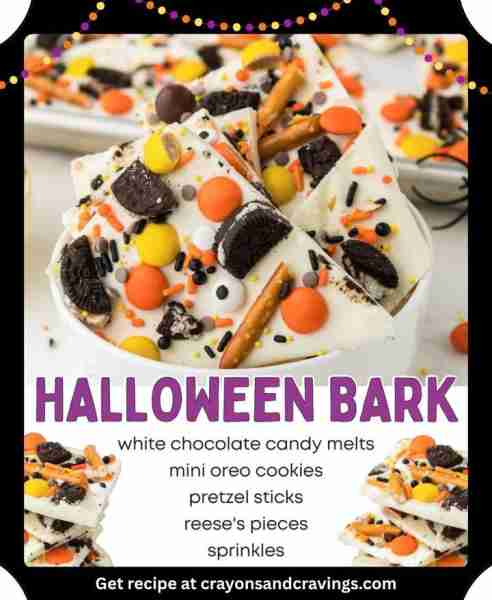SWEET & SALTY HALLOWEEN BARK 🎃 Recipe below👇