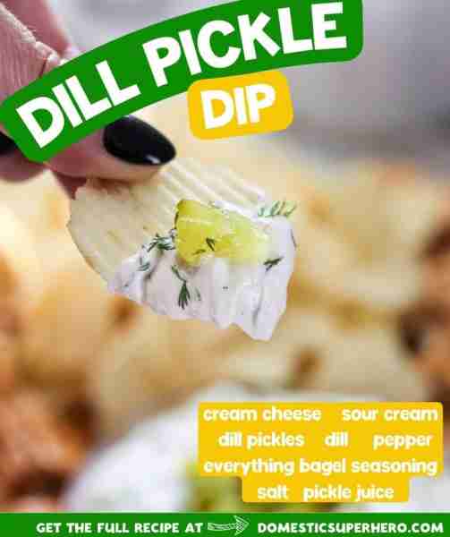https://domesticsuperhero.com/dill-pickle-dip/ Bursting with flavor, this Dill Pickle Dip is easy an...