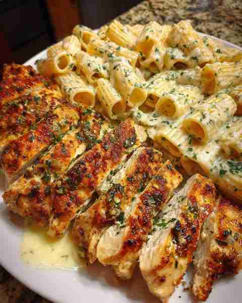 Cheesy Garlic Parmesan Chicken Rigatoni in Creamy Velveeta Sauce Ingredients: 2 large chicken breast...
