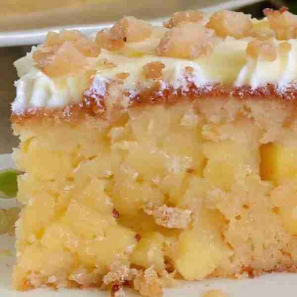 Southern Pineapple Cake Ingredients: 2 cups all-purpose flour 2 cups sugar 1 tsp. baking soda 2 larg...