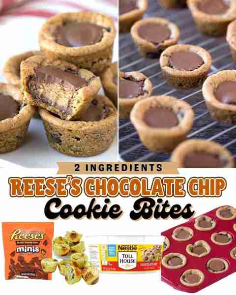REESE’S CHOCOLATE CHIP COOKIE BITES! Recipe: https://princesspinkygirl.com/chocolate-chip-cookie-bit...