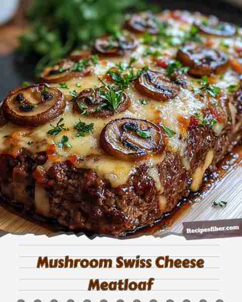 Mushroom Swiss Cheese Meatloaf 🍄🧀🥩 Deliciously hearty and packed with flavor! 📋 Ingredients -...