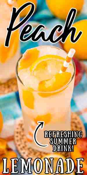 🍋🍑 Whip up a pitcher of this Peach Lemonade in no time with just 4 simple ingredients - homemade p...