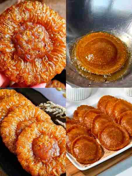 KUE CUCUR GULA MERAH Bahan: 135 gr tepung beras (rose brand) 115 gr tepung terigu (segitiga biru) 15...