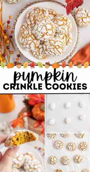 🎃 Pumpkin Crinkle Cookies 🎃 Get recipe in first comment below. 👇