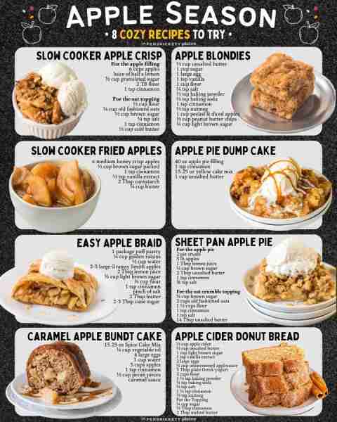 It's apple season! Here are 8 cozy recipes from cakes to crisps: 🍎 Slow Cooker Apple Crisp 🍏 Apple...