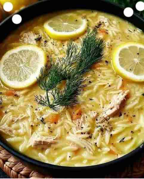 WOULD YOU EAT THIS SIMPLE 🥣 Creamy Lemon Orzo Chicken Soup Ingredients: 2 tbsp olive oil 1 small on...