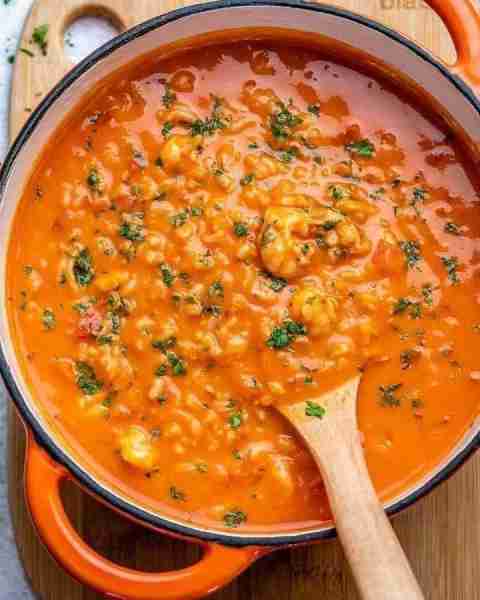 Creamy Shrimp + Rice Soup - You’re gonna love this one! The flavor is incredible for such a simple s...