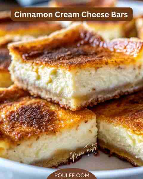 Cinnamon Cream Cheese Bars 2 cans crescent roll dough 16 oz cream cheese, softened 1 cup granulated...