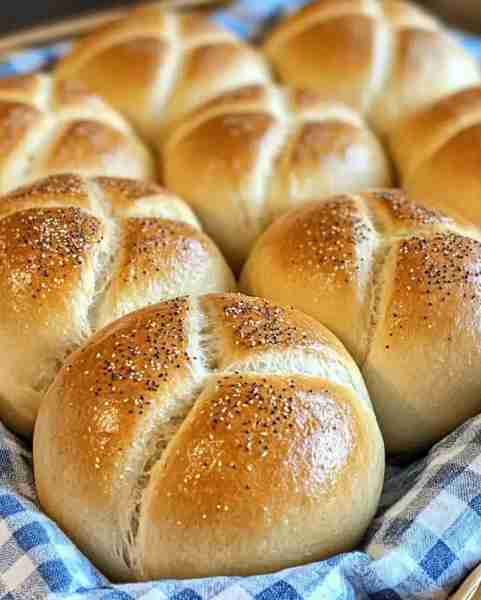Kaiser Bread Ingredients 4 cups all-purpose flour 2¼ teaspoons active dry yeast (1 packet) 1 tablesp...