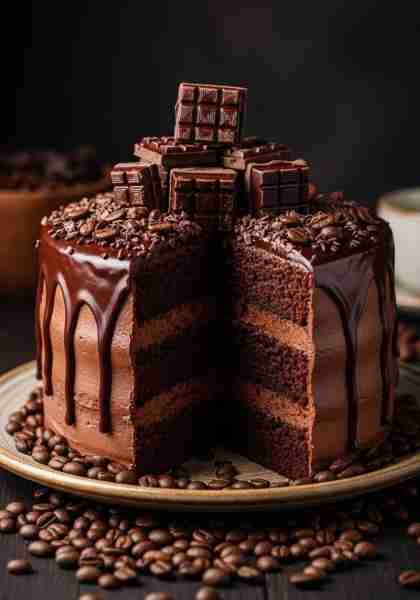 Espresso Dark Chocolate Cake 😍❤