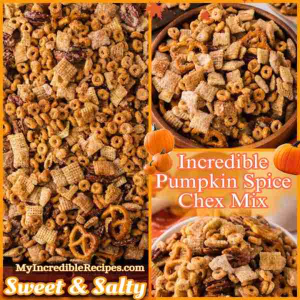 Incredible Pumpkin Spice Chex Mix! 🧡 RECIPE BELOW! 🍁 A Loved Favorite! The ultimate Sweet & Salty...