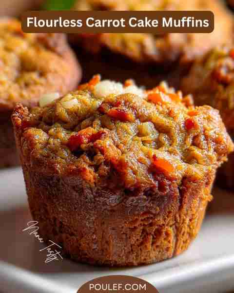 Flourless Carrot Cake Muffins 🥕🎂 – Moist, Spiced & Guilt-Free Ingredients: 2 medium carrots, grate...