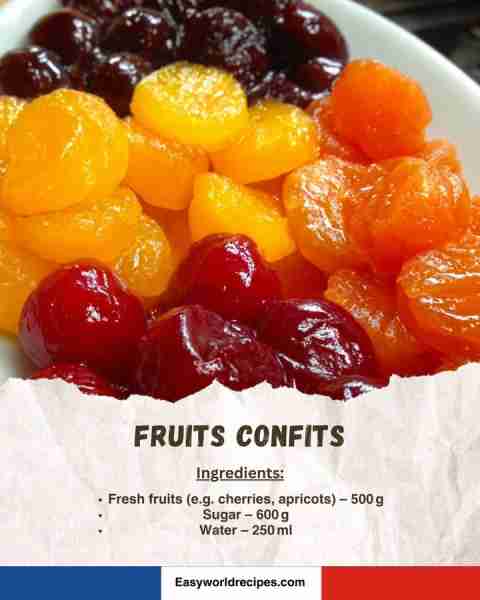 🍒 Fruits Confits (Candied Fruits) 🍊🍋🍒 Sweet preserved fruits from Provence. Ingredients: • 500 g...