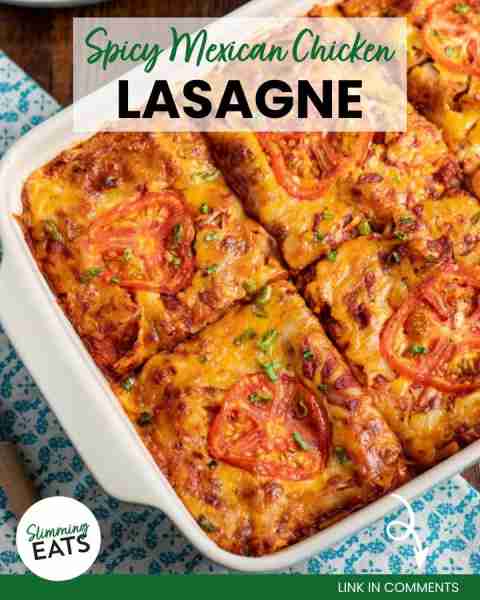 Spicy Mexican Chicken Lasagne - all the delicious flavours of Mexican food in this family-friendly l...