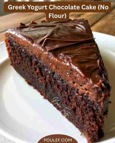 🍫✨ Rich, fudgy, and flourless — made with Greek yogurt! This cake is so moist and chocolatey, you’...