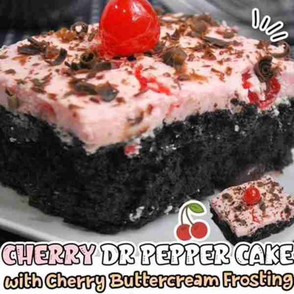 Cherry Dr. Pepper Cake! 🍒 Incredible Cherry Buttercream Frosting! 🍰 RECIPE BELOW!