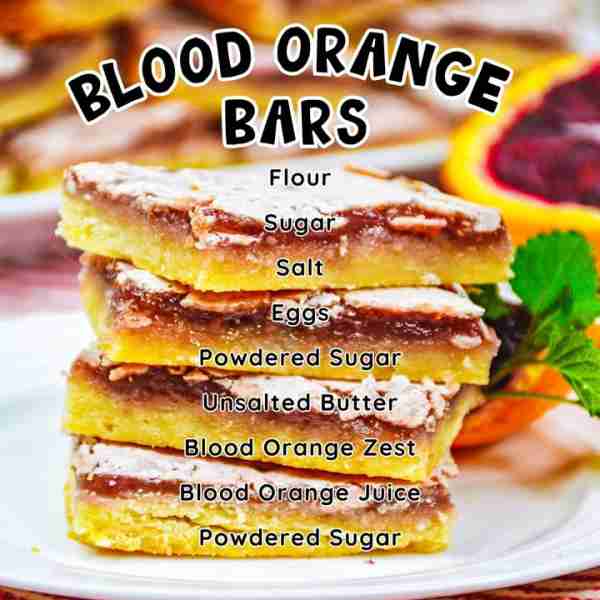 🍊 BLOOD ORANGE BARS RECIPE These tangy citrus treats are impressive! GET THE RECIPE IN THE COMMENTS