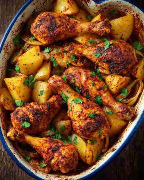 Comfort food done right — Ultimate Paprika Baked Chicken Drumsticks with Potatoes