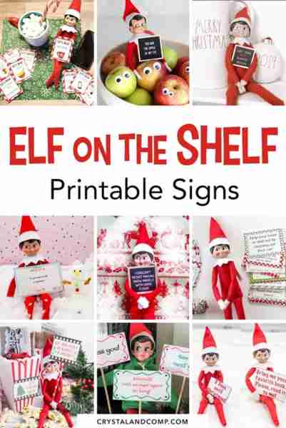 ELF ON THE SHELF PRINTABLE SIGNS! 🎄 These printables make it easy for your Elf to express himself!...
