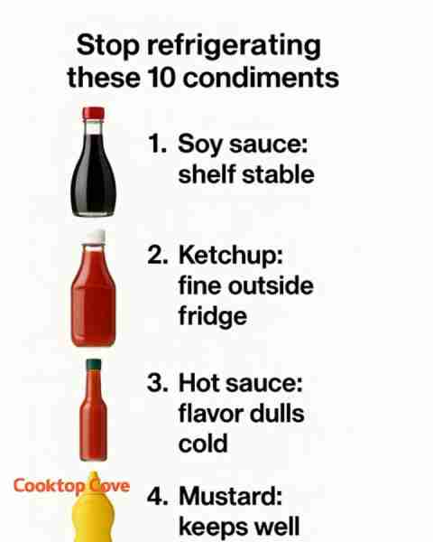 Stop refrigerating these 10 condiments. Full article 👇 💬