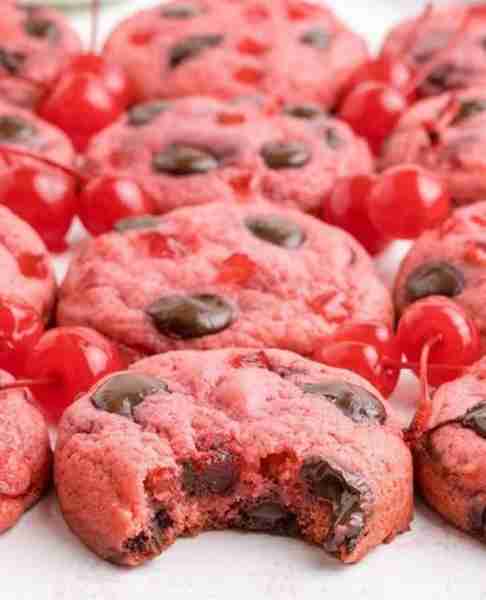 Soft Chewy Cherry Chocolate Chip Cookies! 🍒 Bursting with cherry flavor in each bite! 🍒 RECIPE BEL...