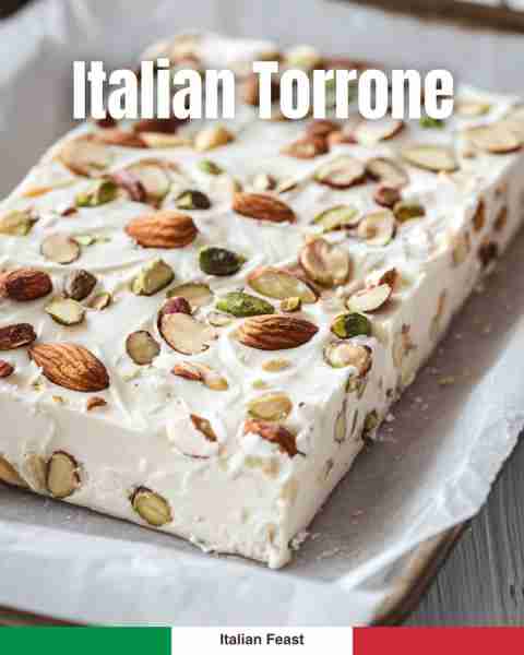 Italian Torrone 🍯🥜 Sweet, chewy & nutty – the Italian nougat classic! 🍬 👉 Step-by-step recipe below!