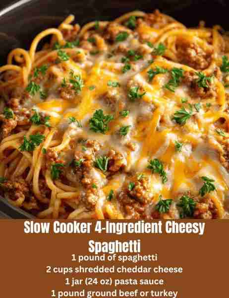 Toss raw spaghetti noodles in the slow cooker with these 3 easy heroes — and watch the cheesiest com...