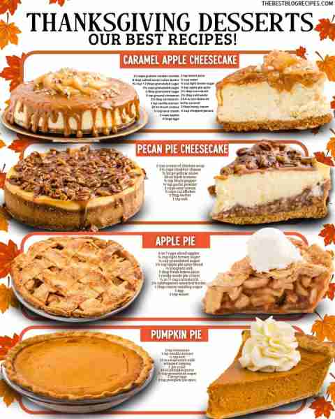 THANKSGIVING DESSERTS -- our BEST holiday recipes! 1️⃣ CARAMEL APPLE CHEESECAKE ---Crust 1½ cups gra...