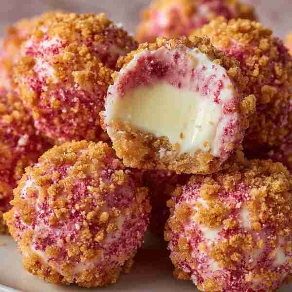 No-Bake Strawberry Cheesecake Truffles For the Cheesecake Filling: 1 (8 oz) block cream cheese, soft...
