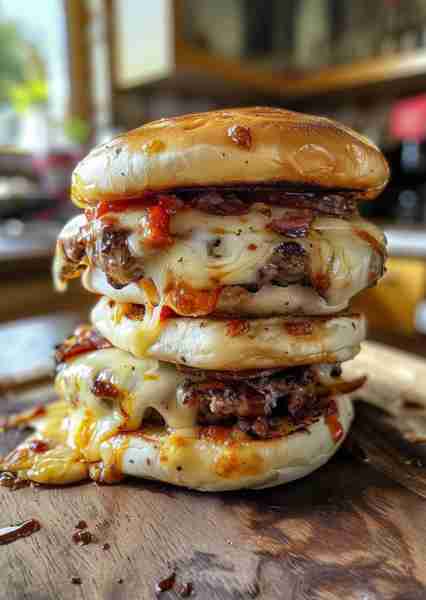 📌 𝑷𝙞𝒛𝙯𝒂 𝑩𝙪𝒓𝙜𝒆𝙧𝒔 📝 **Ingredients**: - 1 lb ground beef 🥩 - 1/2 cup grated Parmesan cheese 🧀 - 1/2...