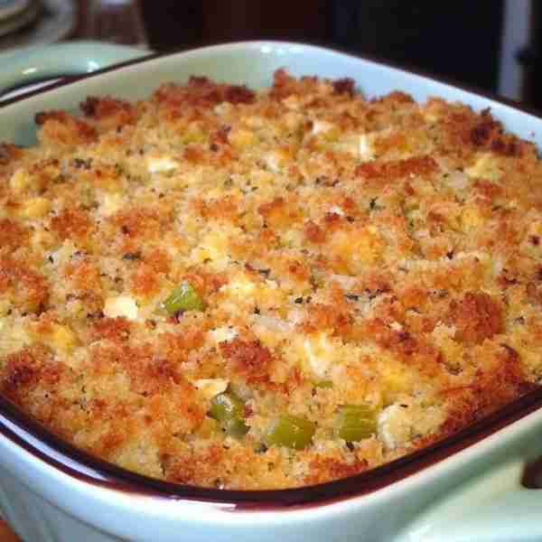 Cornbread Dressing Ingredients: 2 cups chopped onions 2 cups chopped celery 1/2 cup butter 4 cups fi...