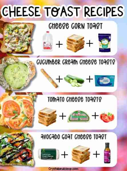 🧀 CHEESE TOAST RECIPES So many yummy ideas on this list! RECIPE LIST IN THE COMMENTS