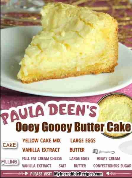 Paula Deen's Ooey Gooey Butter Cake! 🍰 You will Love this Incredible Cake! Many compliments! 🍰 REC...