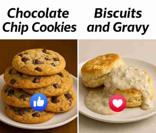 🍪 Chocolate Chip Cookies: Warm, golden, and irresistibly sweet, chocolate chip cookies are America’...