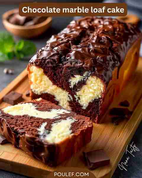 Chocolate Marble Bread This cake is a combination of vanilla and chocolate batters that are swirled...