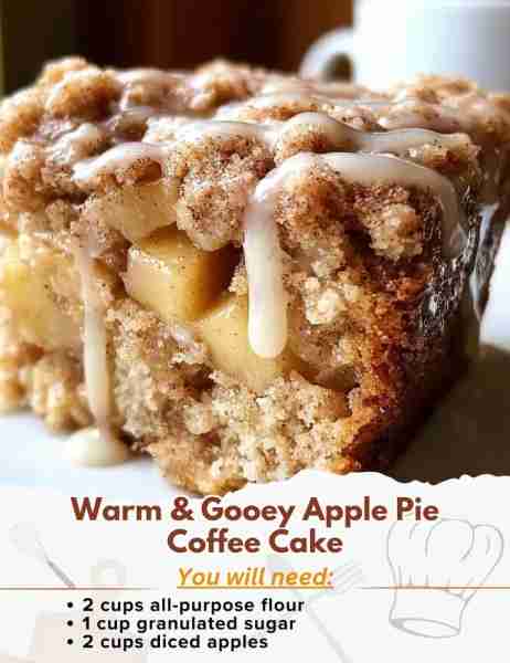 Warm & Gooey Apple Pie Coffee Cake A Cozy Cinnamon-Kissed Delight Ingredients: - 2 cups all-purpose...