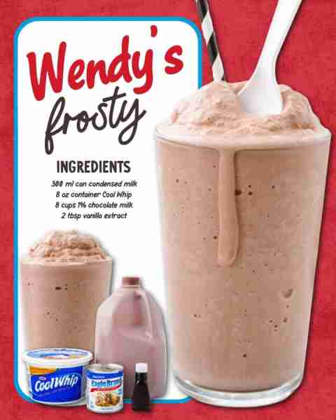 Wendy’s Frosty is the real MVP of this summer heat! 🔥❄️ INGREDIENTS 🥤300 milliliters condensed mil...
