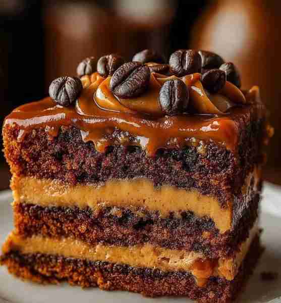 ☕ Gooey Coffee Caramel Cake 🔸 Ingredients: For the Coffee Cake: • 1 ½ cups (180g) all-purpose flou...