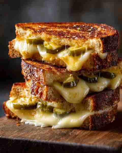 How to Make the Best Dill Pickle Grilled Cheese in 5 Easy Steps Ingredients: 🥪 2 slices of sourdoug...