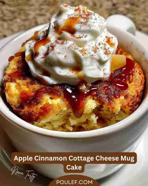 Apple Cinnamon Cottage Cheese Mug Cake 🍎🍂 – Warm, Protein-Packed & Fall-Inspired Nutrition (1 mug...