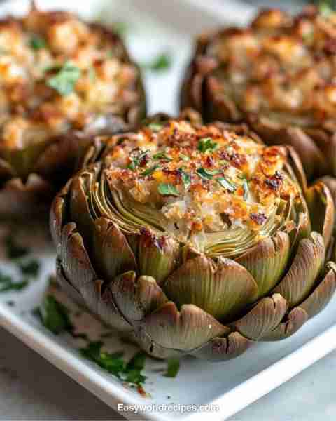 🇮🇹🌿 Carciofi Ripieni (Stuffed Artichokes) You Will Need: 4 large artichokes 100 g (1 cup) breadcrum...