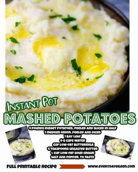 Creamy, light and fluffy Buttermilk Mashed Potatoes made in the Instant Pot, easy and delicious! The...