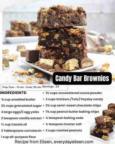 Attention Candy bar and Brownie fans!! Isn't that everyone ???? No need to be an expert baker to mak...