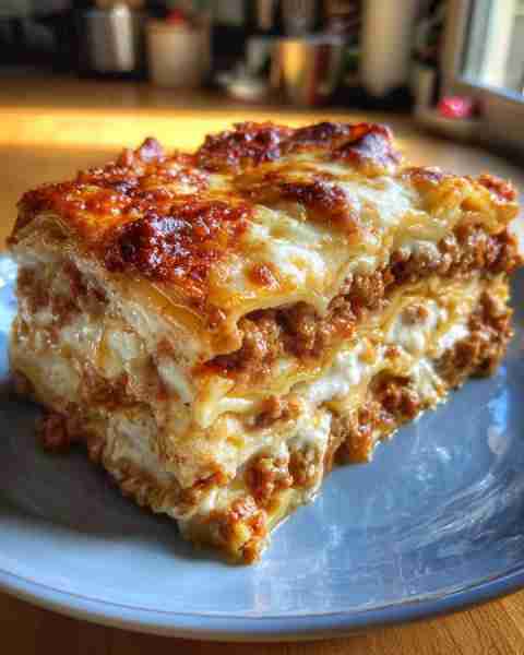 Classic Homemade Beef Lasagna Recipe: Ingredients: 12 lasagna noodles 1 lb ground beef 1 small onion...
