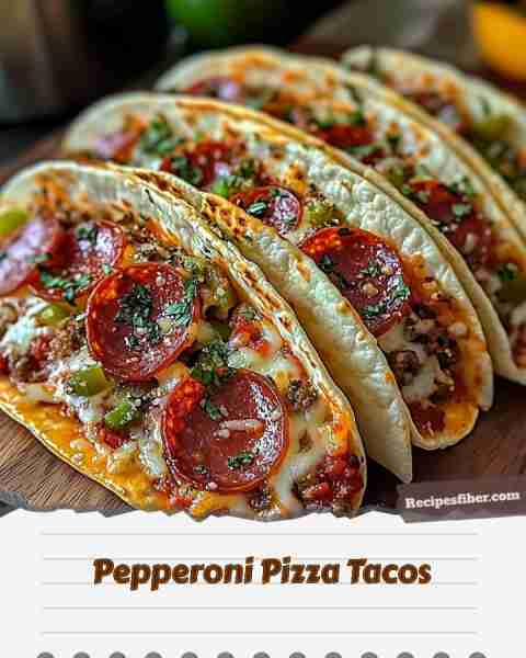 Pepperoni Pizza Tacos 🍕🌮 Delicious fusion of pizza and tacos! 📋 Ingredients - 1 can (15 ounces)...